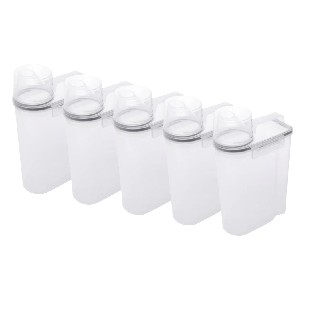 Kit 5 Airtight containers with Measuring cup 2,5 Liters