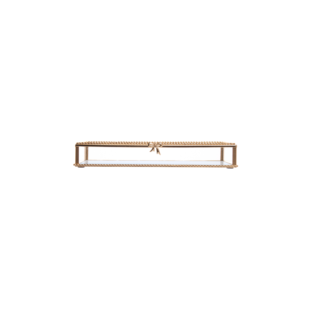 Mirrored tray Mirage of Metal Gold 20cm