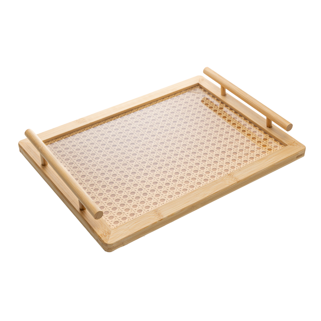 Rectangular tray with handles and Fundo of Lattice 39cm