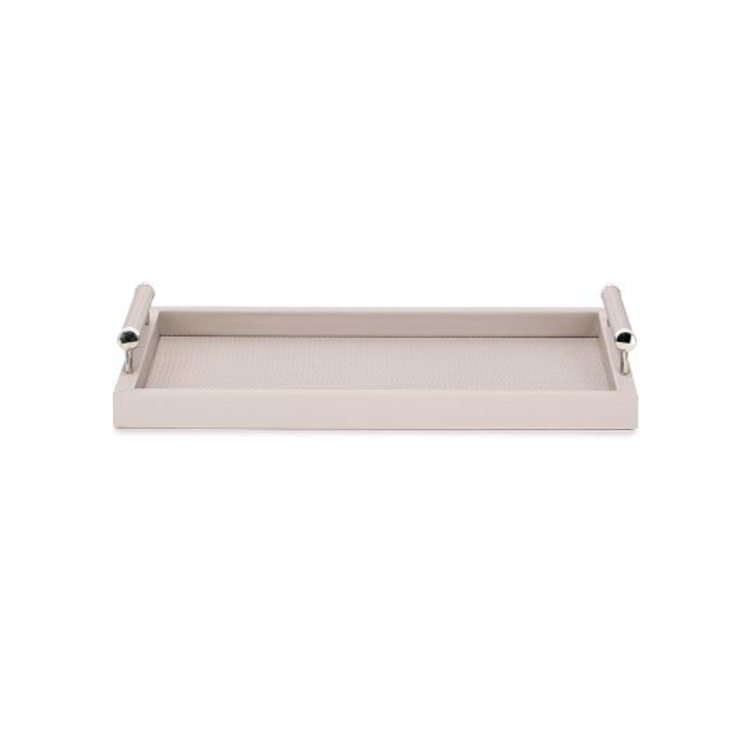 Rectangular tray in MDF and PU Gray P 46cm