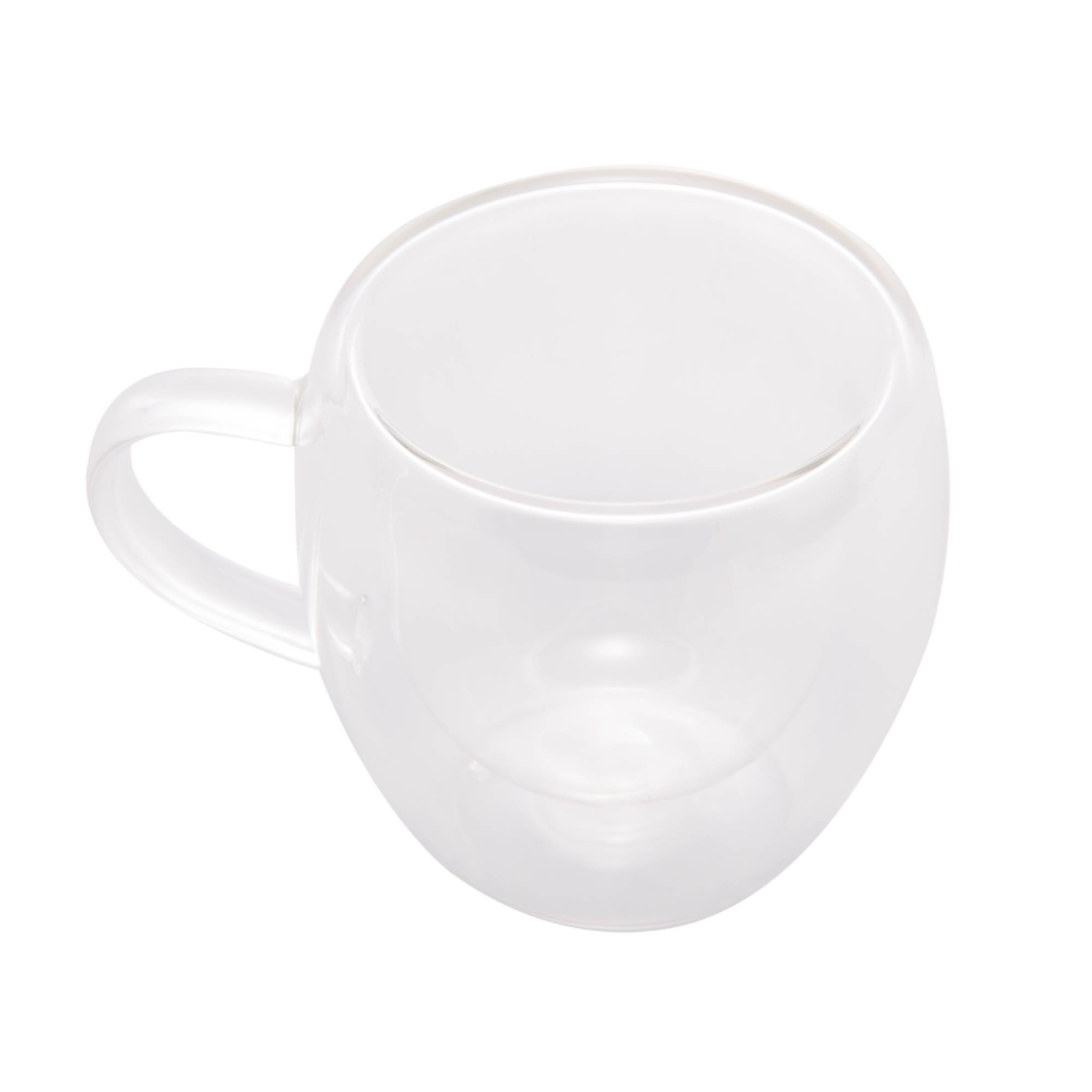 Set of 2 mugs of Coffee Wall Double Borosilicate glass 80ml