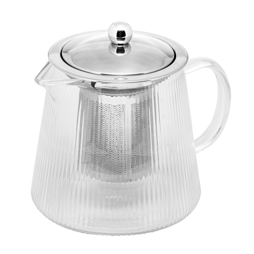 Glass kettle Borosilicate Lines with diffuser Stainless steel 750ml