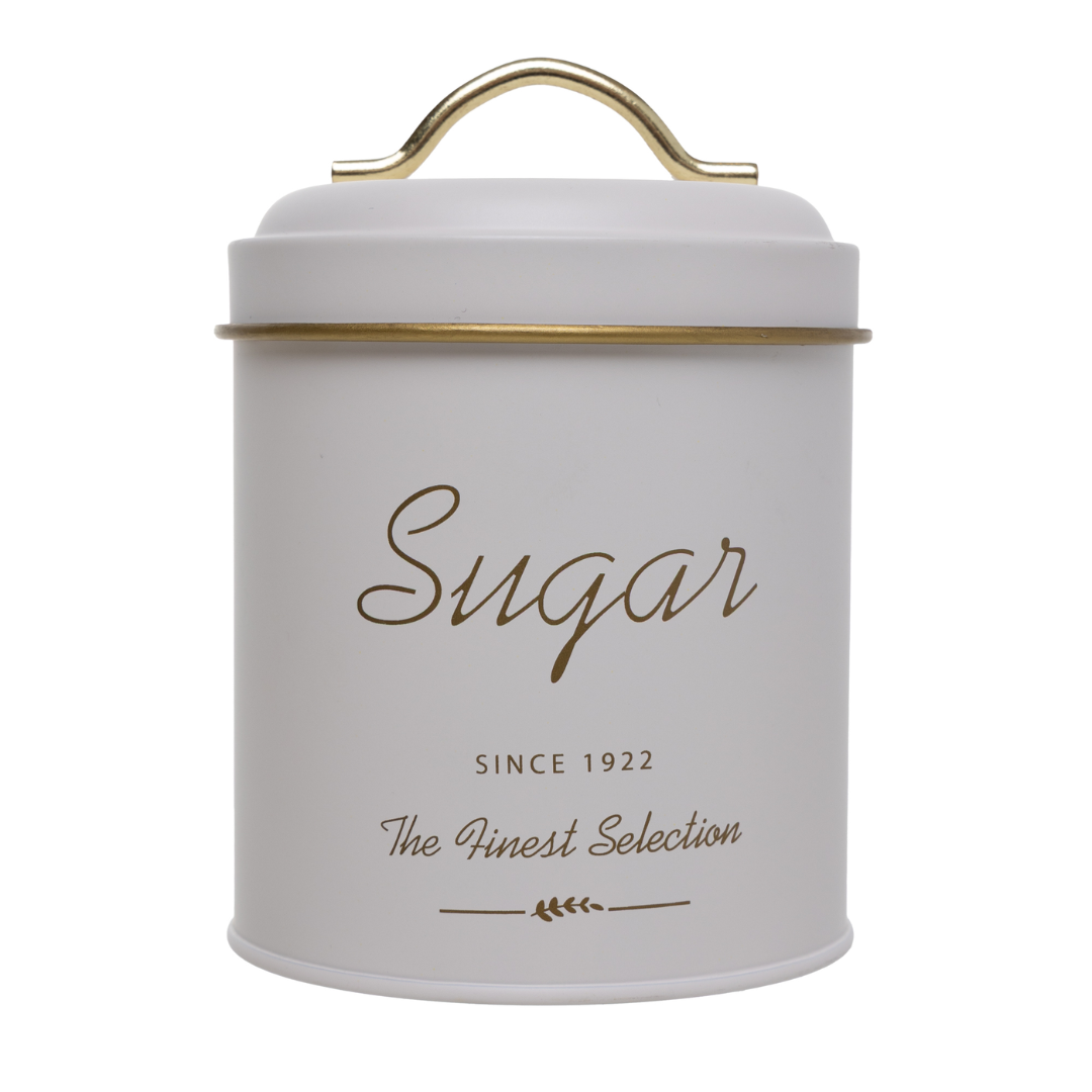Canister Açucar of Metal Olina Off-white 16cm