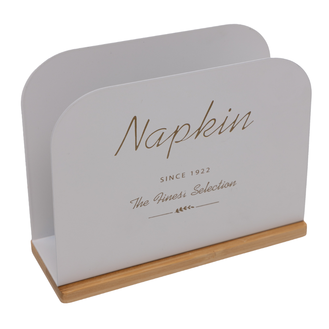 Napkin holder of Metal Olina Off-white 15cm