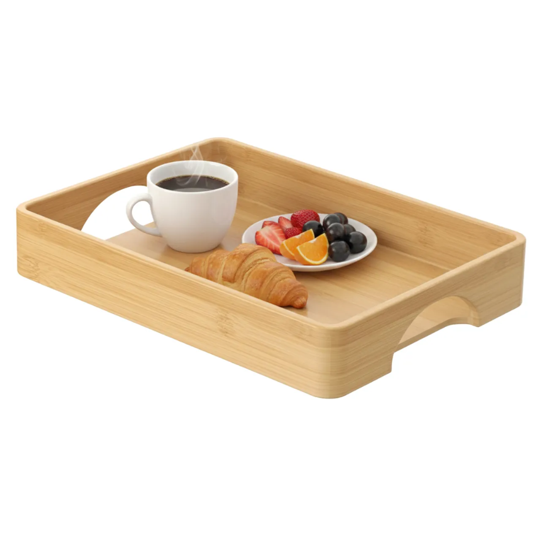 Tray Brisa with handle Bamboo 28cm
