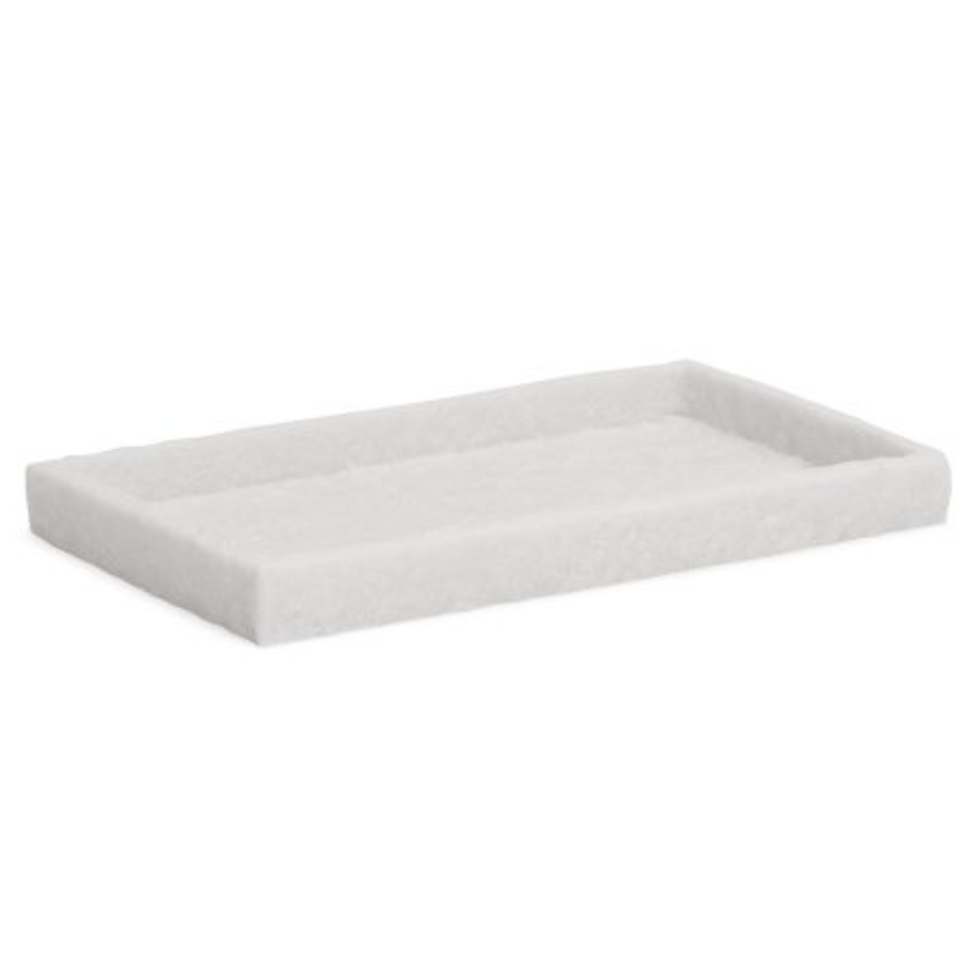 Rectangular tray in polyresin White 20,5cm