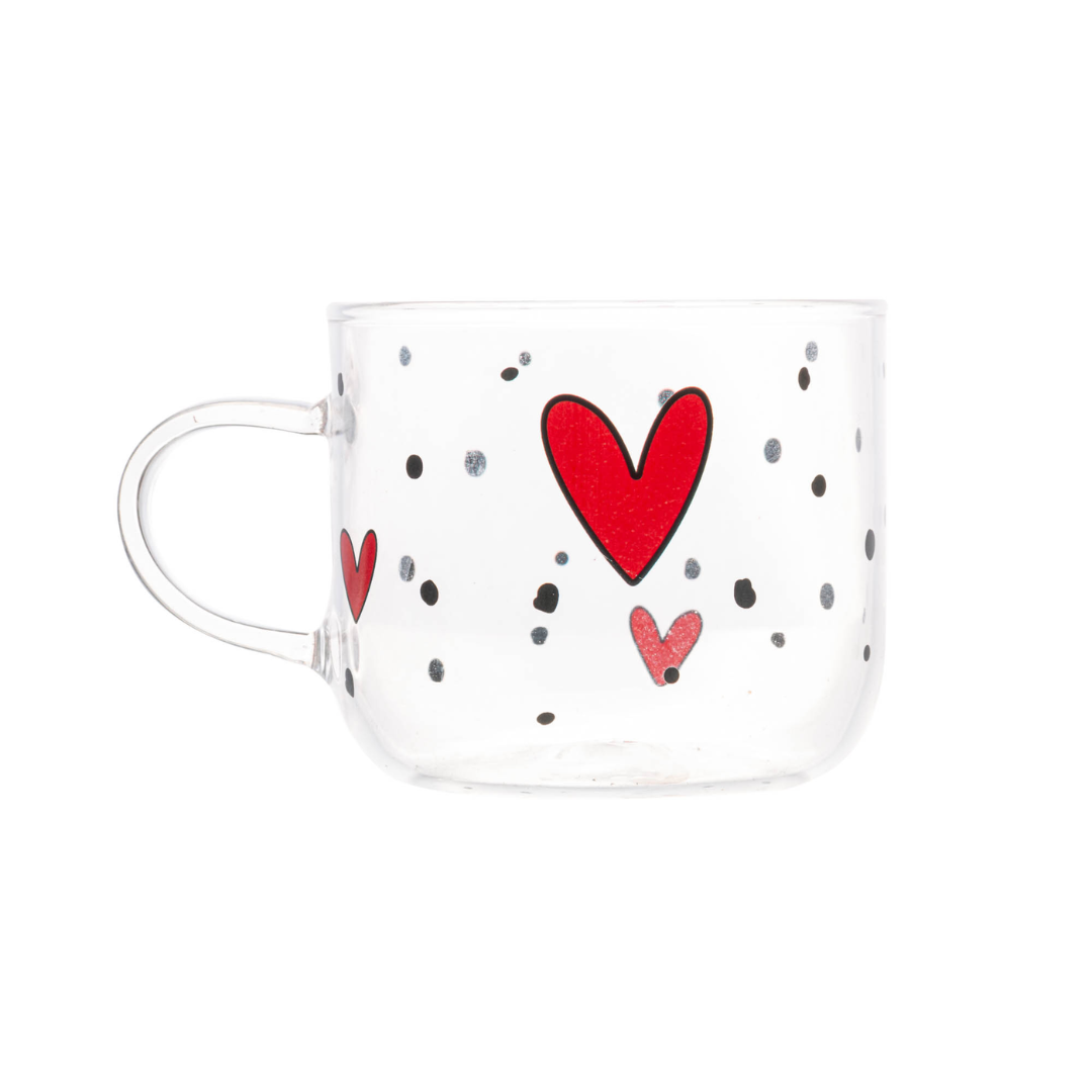 Mug Heart of Glass Borrosilicato 120ml