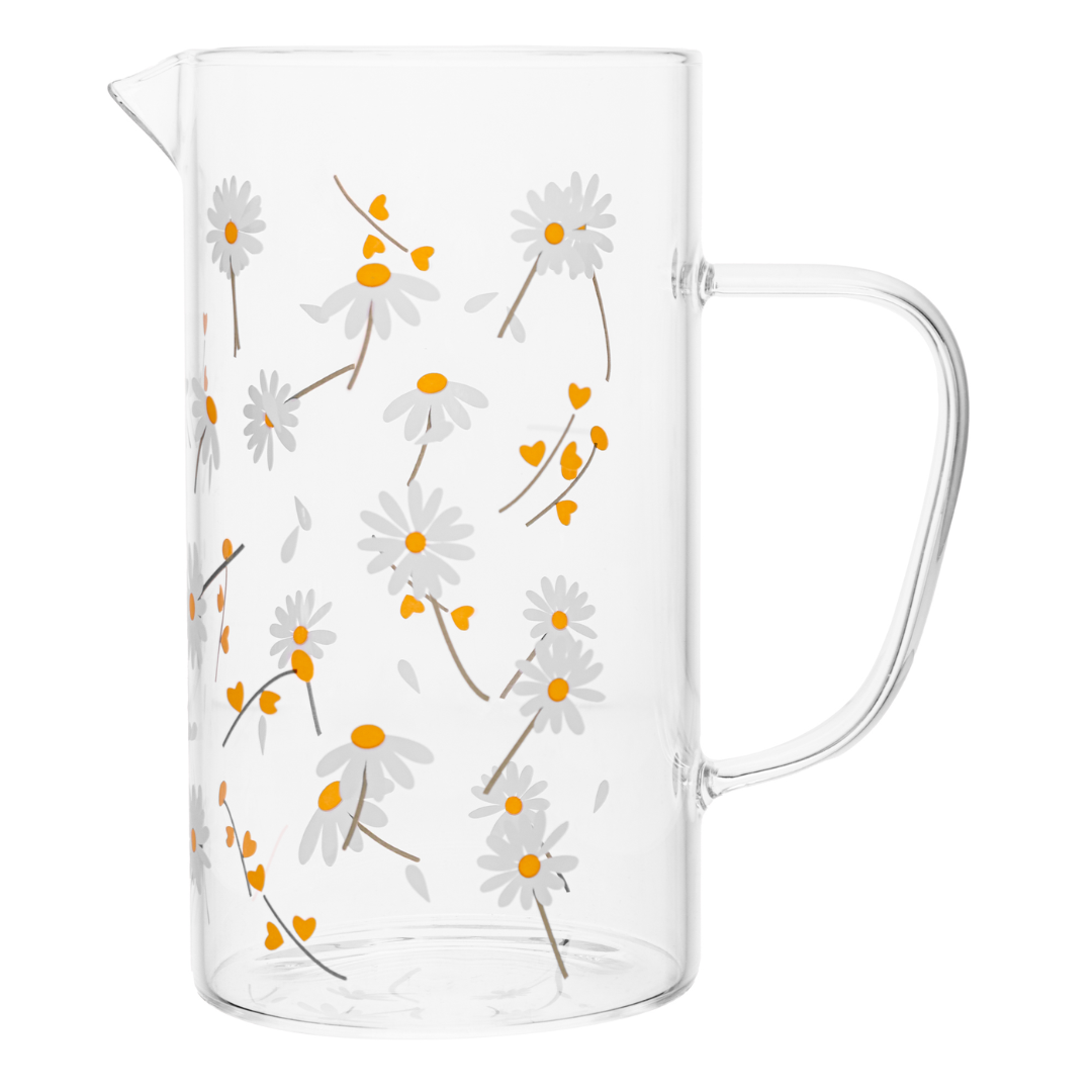 Pitcher Sunflower Borosilicate glass 1,2 Liters