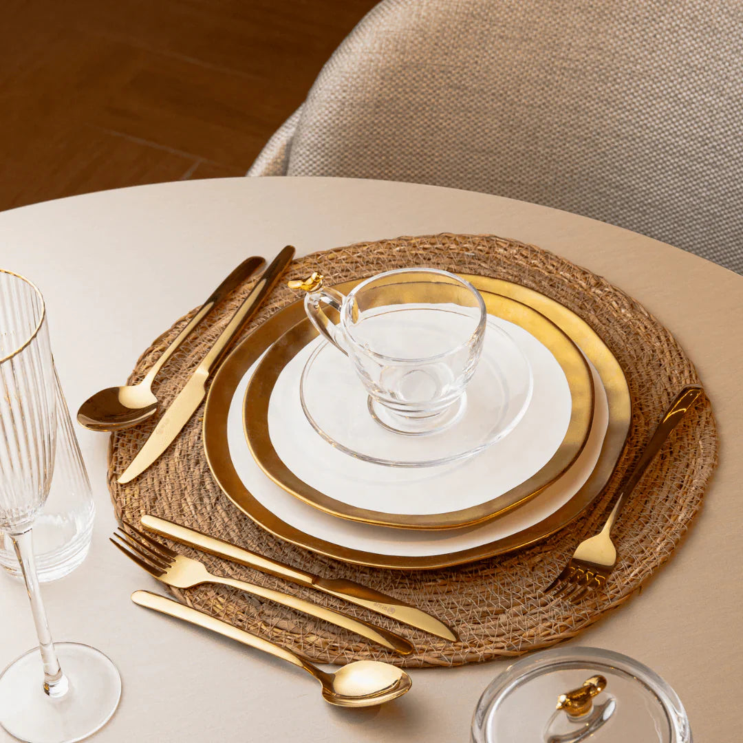 Tabletop set Dubai White and gold 3 Pieces