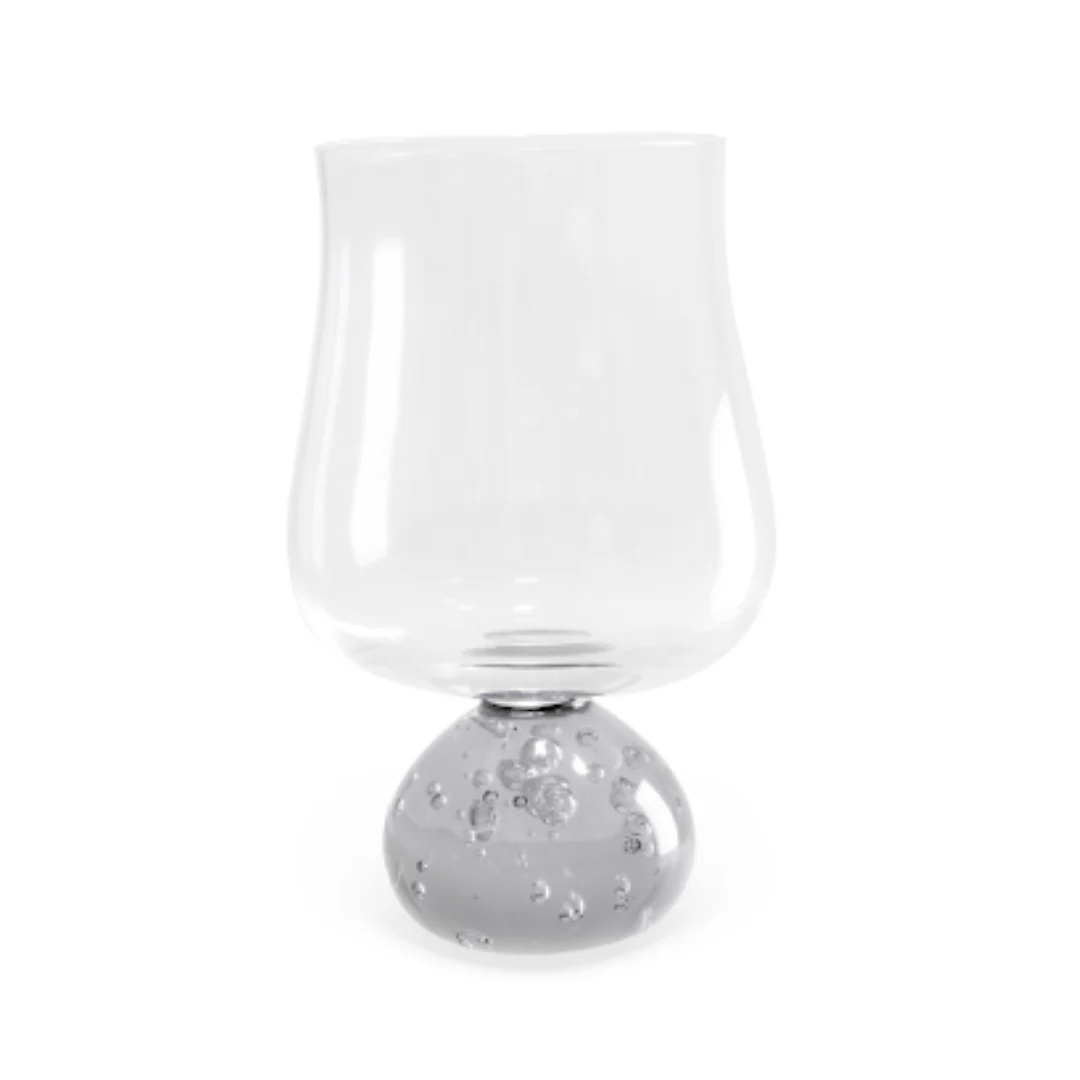 Set of 6 wine glasses of Glass Sphere base Smoke 440ml