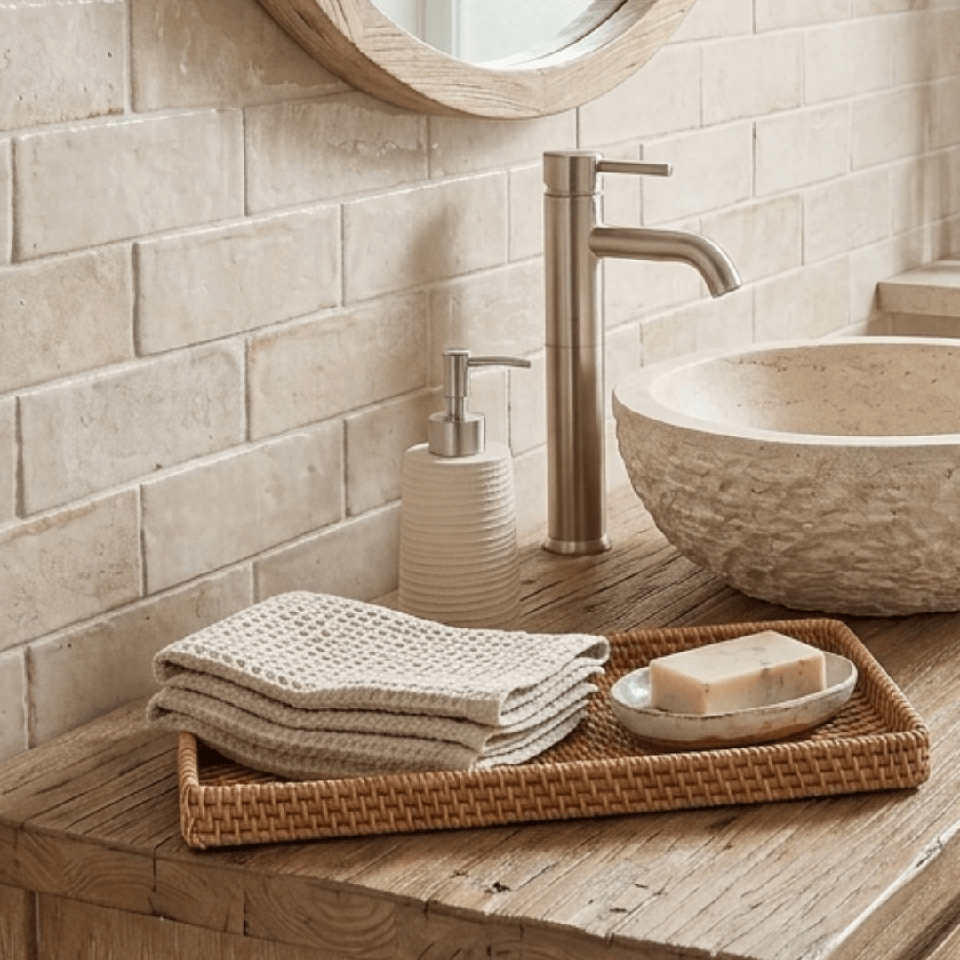 Liquid soap dispenser Classic in cement Cream 19cm