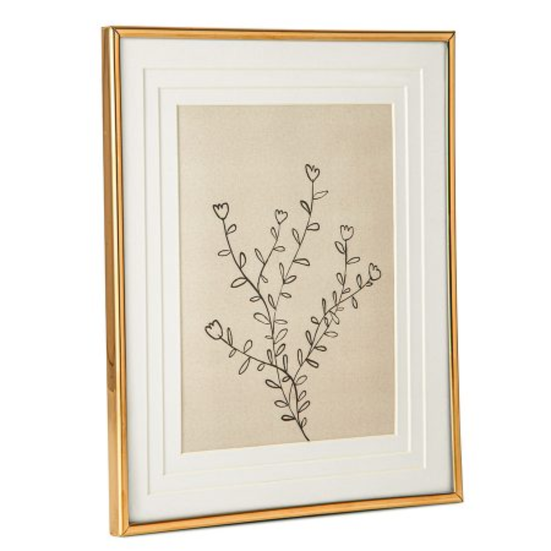 Picture frame in metal Gold 15x20cm