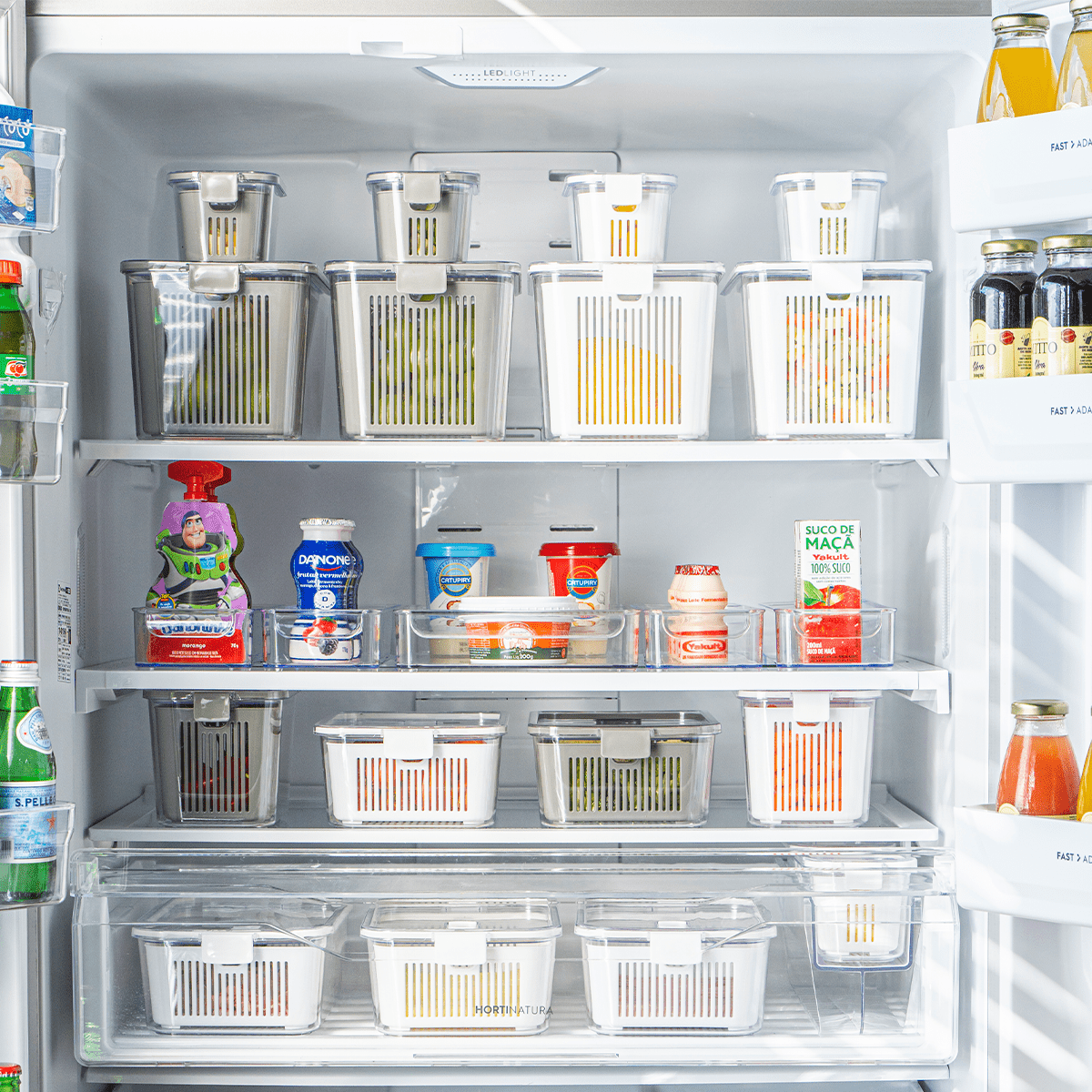 Slim multi-purpose airtight container White 630ml