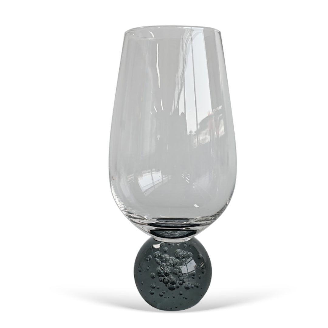 Set of 6 wine glasses Sphere base Smoke and Clear 550ml