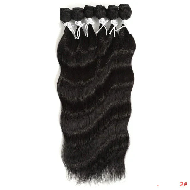 Cabelo ondulado para entrelace orgânico com 6 unidades