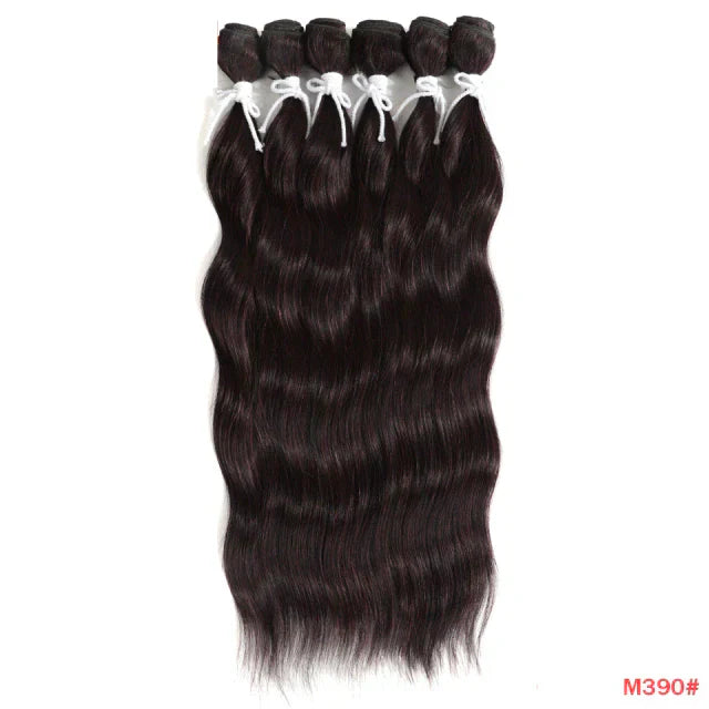 Cabelo ondulado para entrelace orgânico com 6 unidades