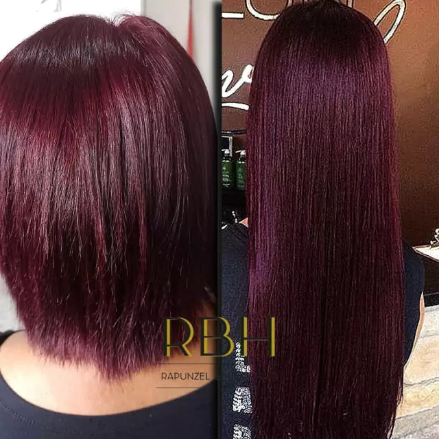 Aplique orgânico vermelho marsala liso tic tac e fio invisível