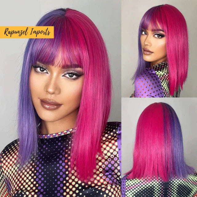 Peruca wig tamanho médio orgânica fibra premium