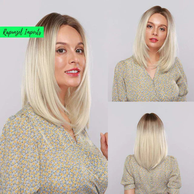Peruca wig tamanho médio orgânica fibra premium