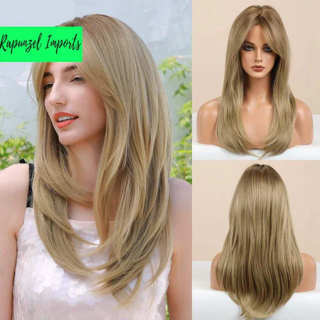 Peruca wig tamanho médio orgânica fibra premium