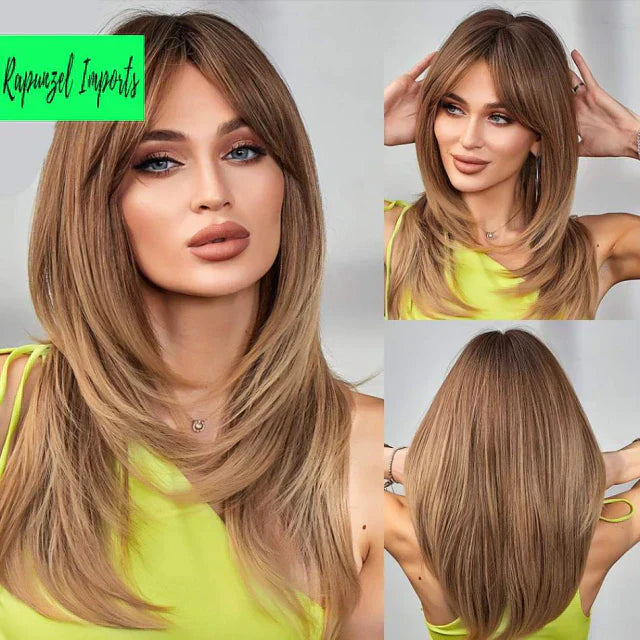 Peruca wig tamanho médio orgânica fibra premium