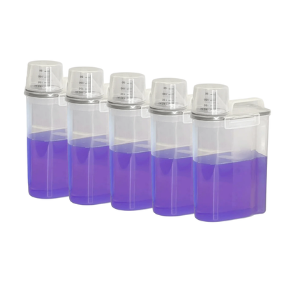 Kit 5 Airtight containers with Measuring cup 2,5 Liters