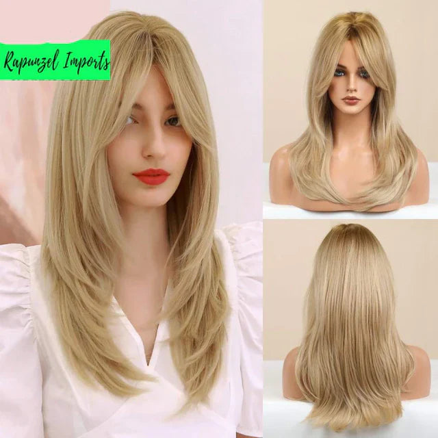 Peruca wig tamanho médio orgânica fibra premium