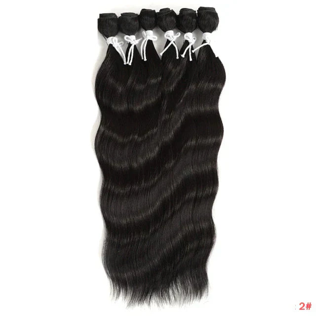 Cabelo ondulado para entrelace orgânico com 6 unidades
