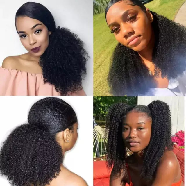 Rabo de Cavalo Coque puff crespo cabelo natural