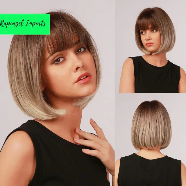Peruca wig tamanho médio orgânica fibra premium