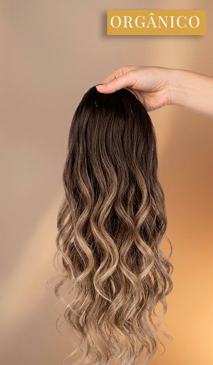Aplique tic tac cabelo orgânico fibra premium