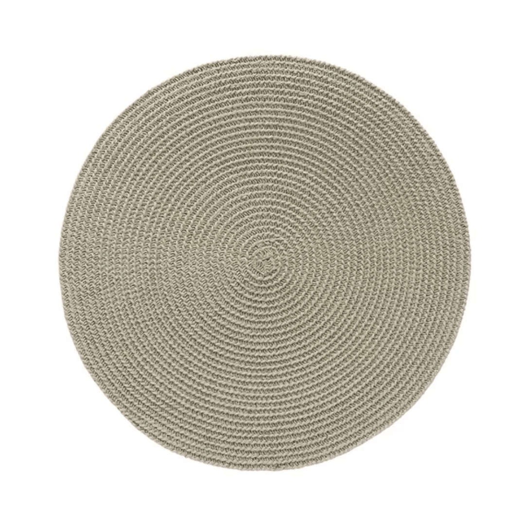 Individual round placemat Arlo Olive 38cm