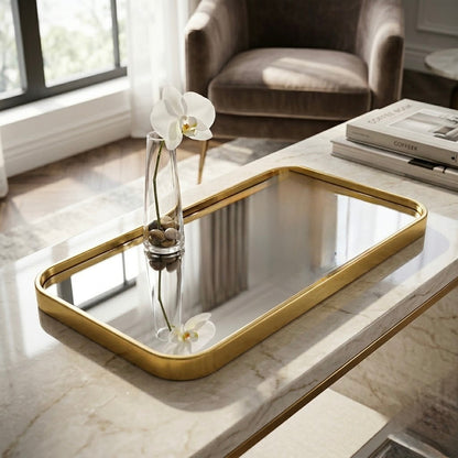 Rectangular tray Mirrored Gold 22cm x 9,5cm