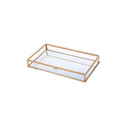 Mirrored tray Mirage of Metal Gold 20cm