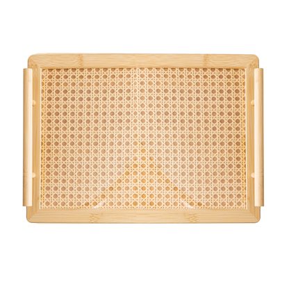 Rectangular tray with handles and Fundo of Lattice 39cm