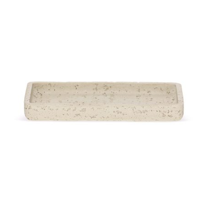 Rectangular tray in polyresin White 19,5cm