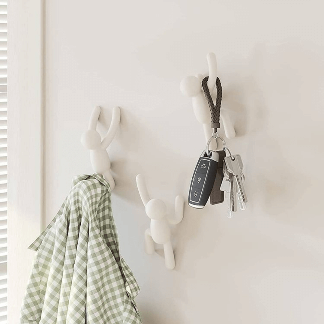 Buddy Set Wall hook rack White - 3 Pieces