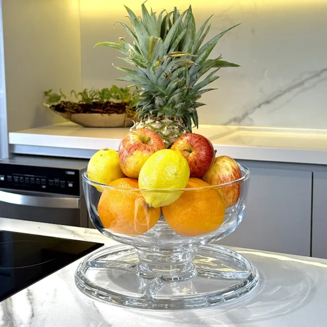 Cake stand 6 in 1 of Glass with lid Classic 30,7cm