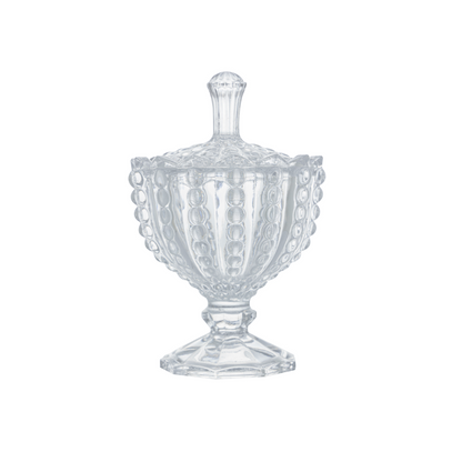 Mini Candy jar footed of Crystal Bolhas 9,5cm
