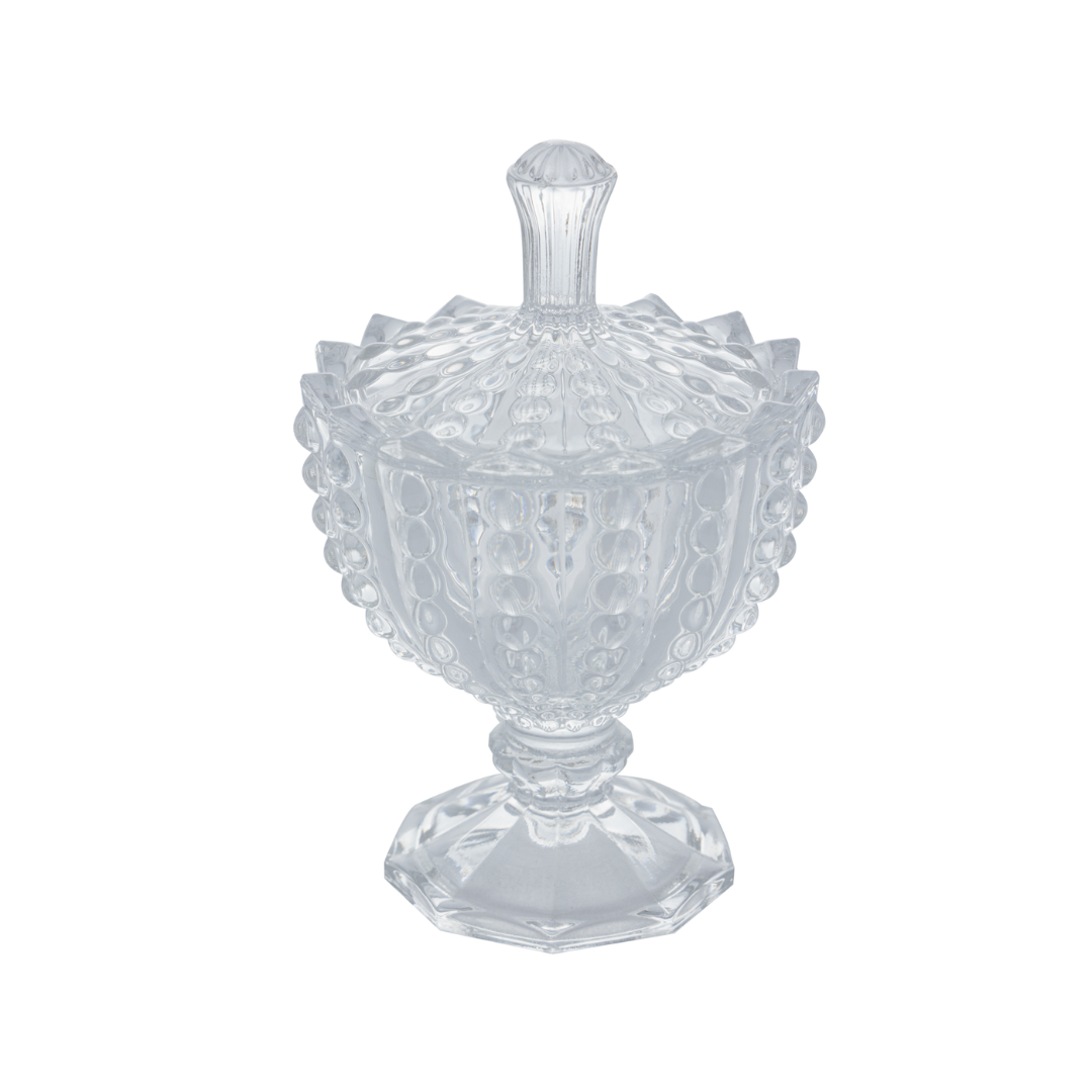 Mini Candy jar footed of Crystal Bolhas 9,5cm