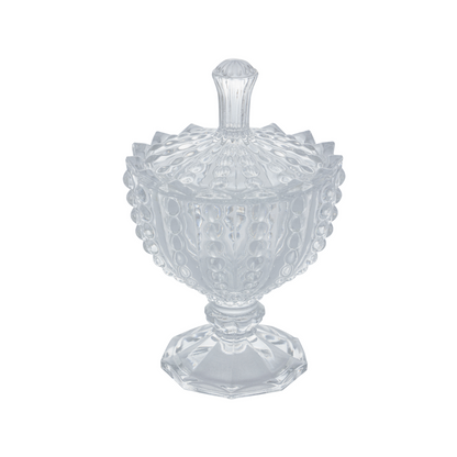 Mini Candy jar footed of Crystal Bolhas 9,5cm