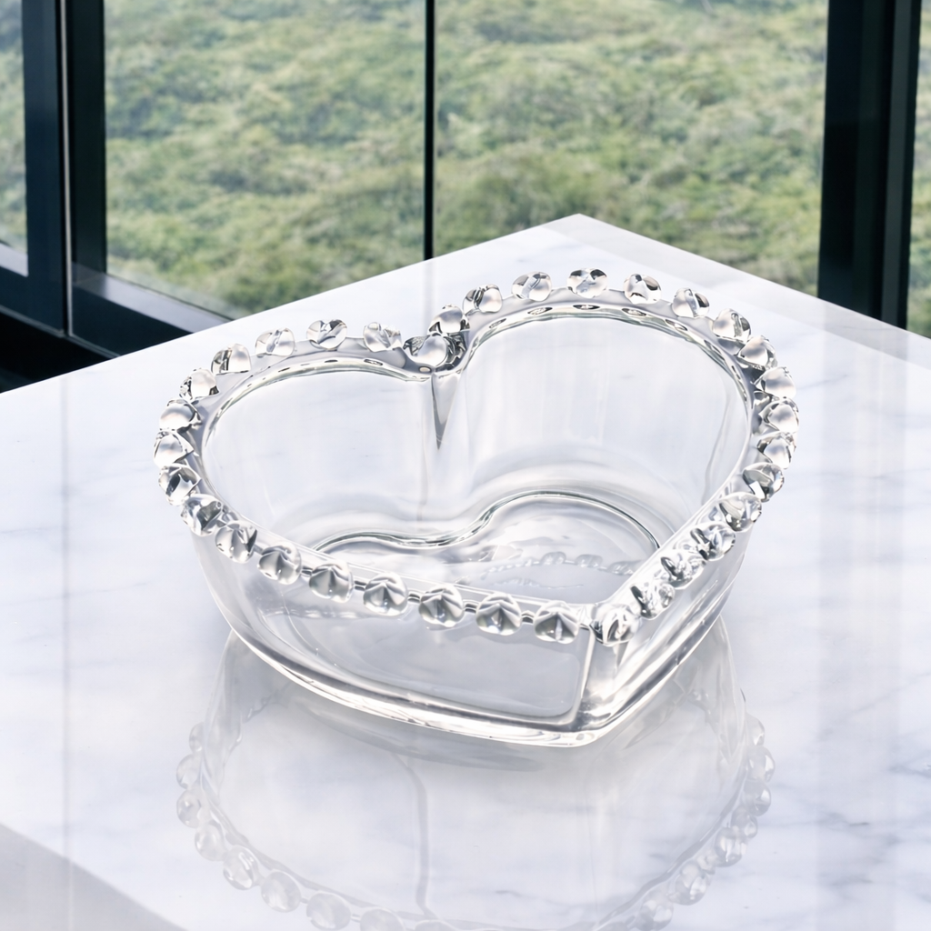 Bowl Shape of Heart in crystal 13,5cm