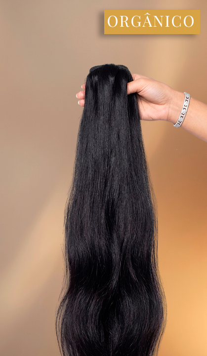 Cabelo liso 50 cm a 1 m no tic tac orgânico premium