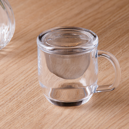 Glass mug with diffuser and Lid 330ml