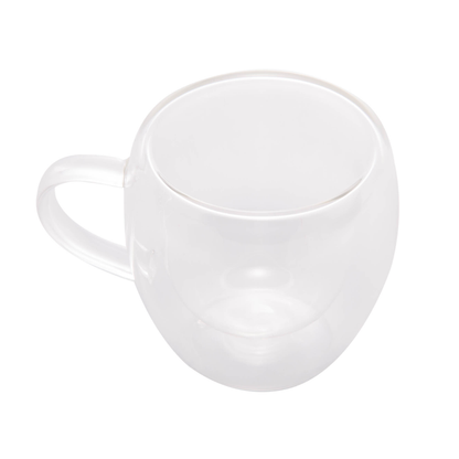 Set of 2 mugs of Coffee Wall Double Borosilicate glass 80ml