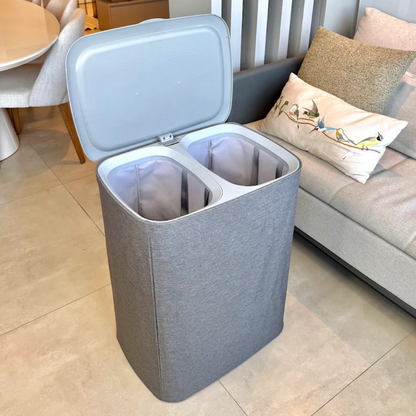 Laundry basket Double Premium Gray 90 Liters