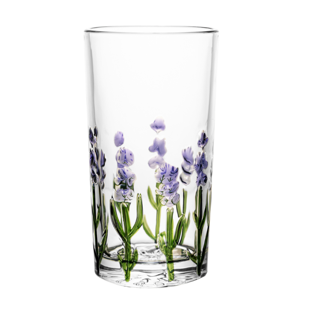Highball glass Lavender Hand-painted Crystal 330ml