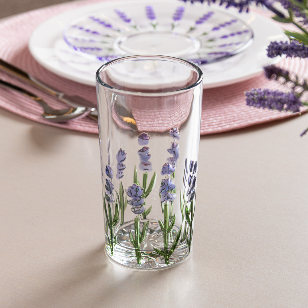 Highball glass Lavender Hand-painted Crystal 330ml