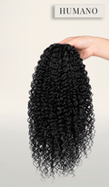Coque puff cacheado orgânico com ajuste por elástico