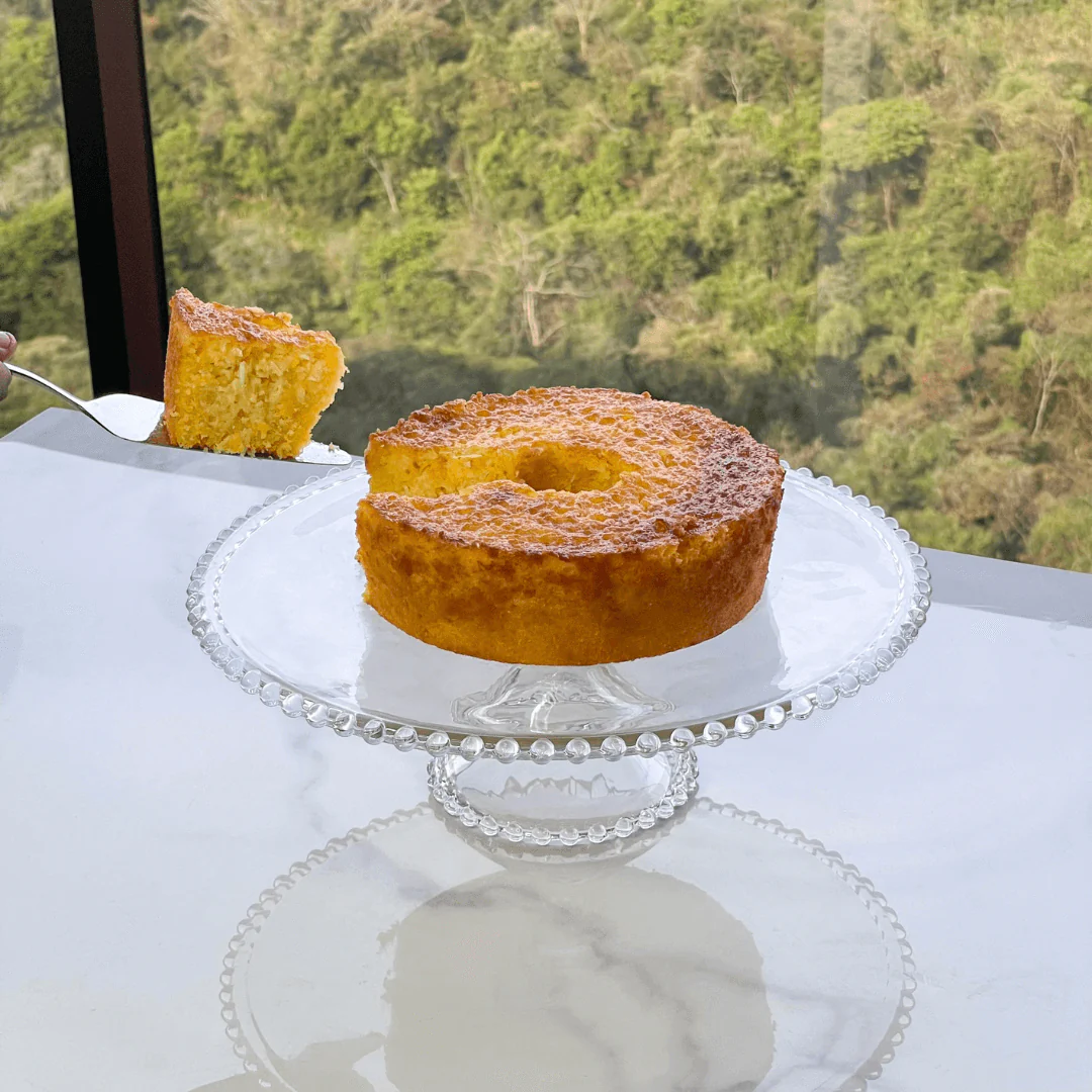Cake stand set footed Pearl 31cm and 7 Pieces Dessert Vienna Chrome